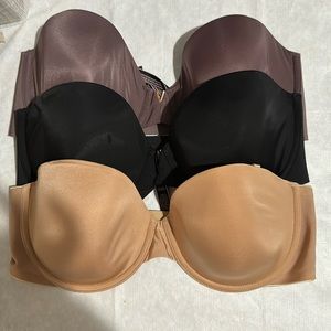 3 pack of Victoria Secret strapless bras size 36D